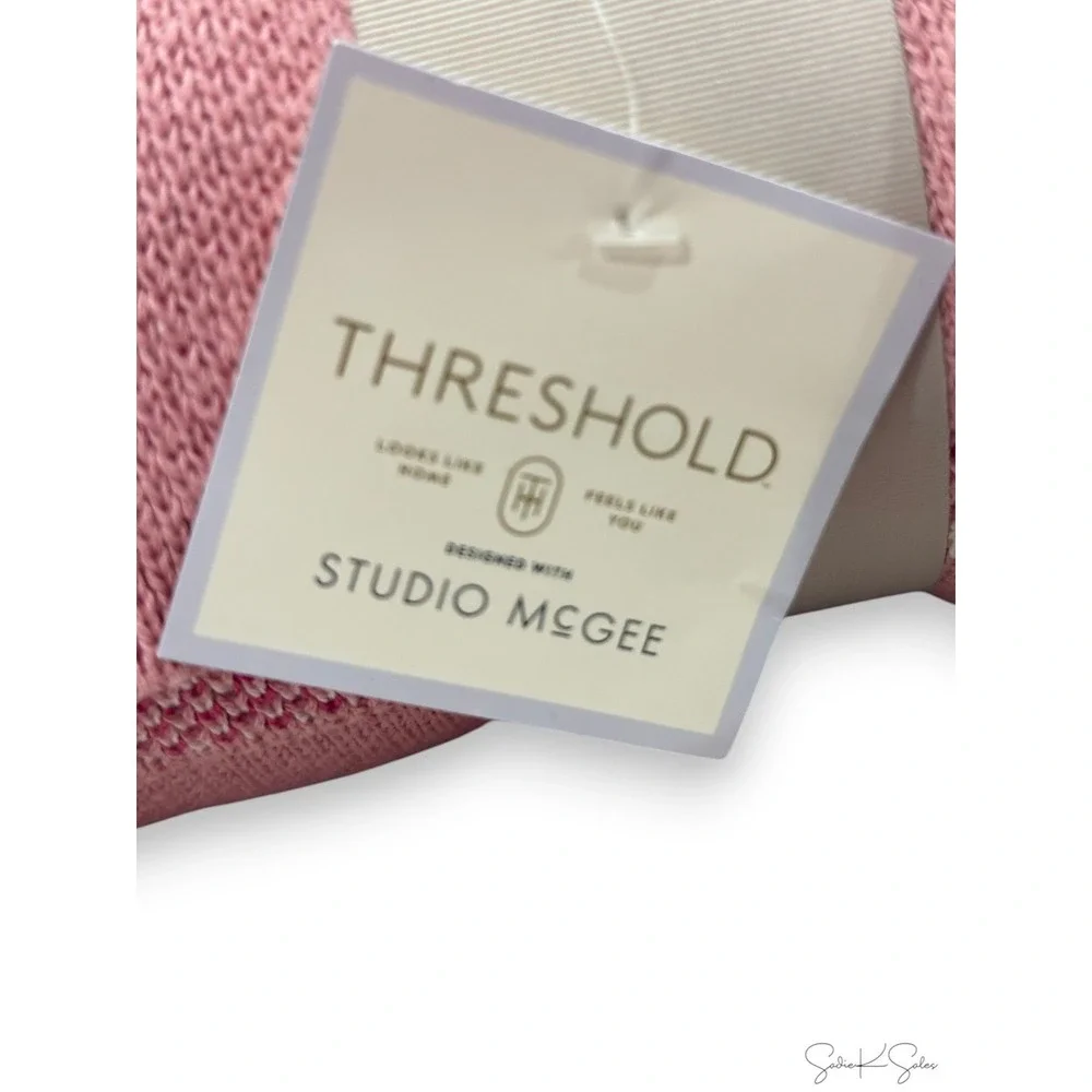 Floral Knit Jacquard Throw Blanket Pink/Cream - Threshold Studio McGee